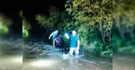 Auxilia PC a familia arrastrada por corriente en ejido de San Fernando