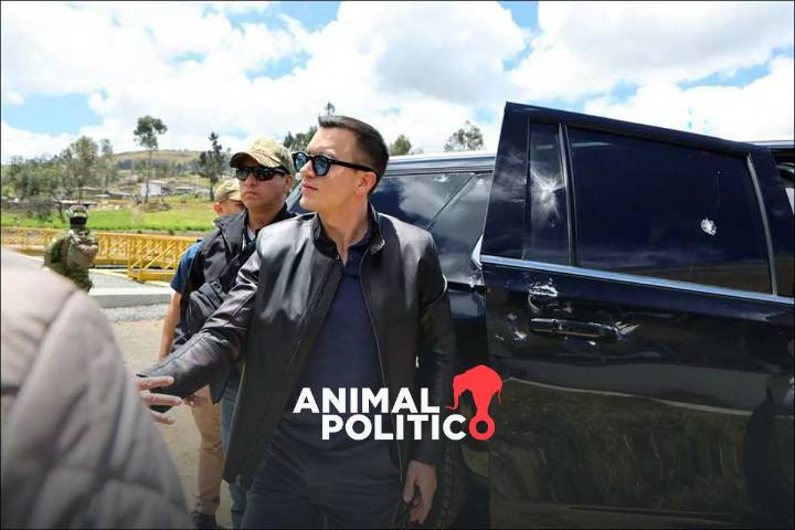 Atacan caravana del presidente de Ecuador, Daniel Noboa, durante protestas indígenas
