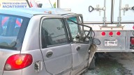 Mujer Policía y su Hija Recién Nacida Chocan contra Camión Estacionado en Monterrey