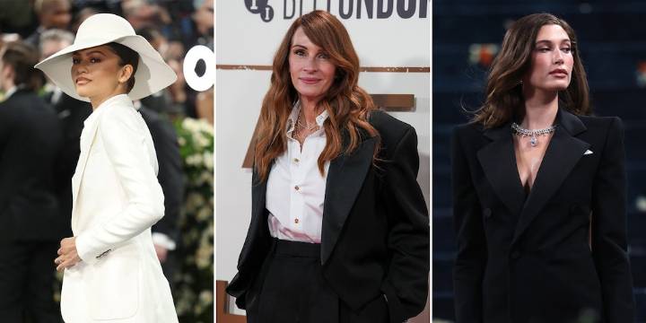 El look sastrero conquista Hollywood: las celebridades impulsan el traje femenino y resignifican la elegancia