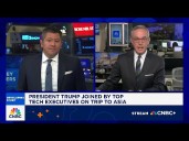 President Trump attends dinner with business leaders in Japan