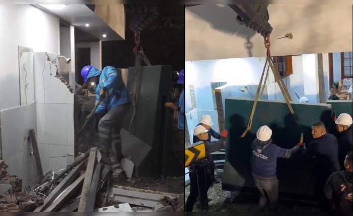 María Acuña: Municipalidad de Surco demuele parte de la casa de congresista