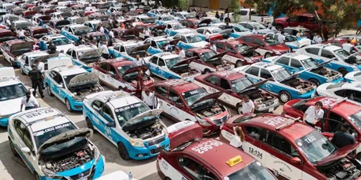 Revisan 150 taxis foráneos en operativo para reforzar seguridad