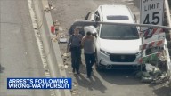 Police cars damaged, vehicle goes wrong way on I-95 during pursuit from Bucks County into Philadelphia