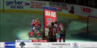 Thunderbolts raise championship banner, but fall to Storm