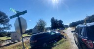 SUV seriously damaged after crashing into train in Southampton County