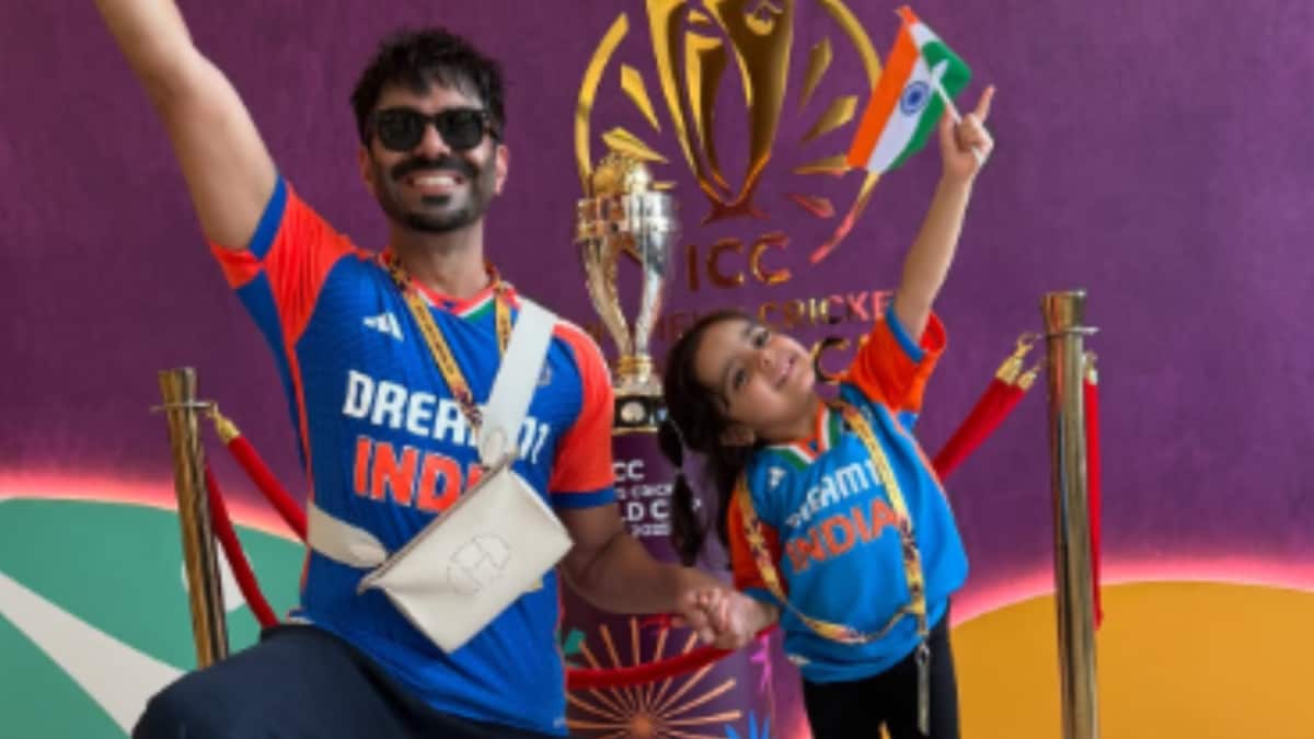 Photos: Aparshakti Khurana Enjoys India Vs New Zealand Women’s World Cup With Daughter Arzoie