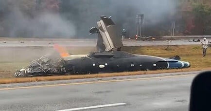 2 dead in fiery small plane crash on Route 195 in Dartmouth, Massachusetts