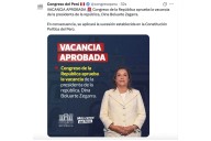 Urgente: Congreso aprueba vacancia de Dina Boluarte Zegarra