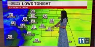 Showers and storms Wednesday night, windy too