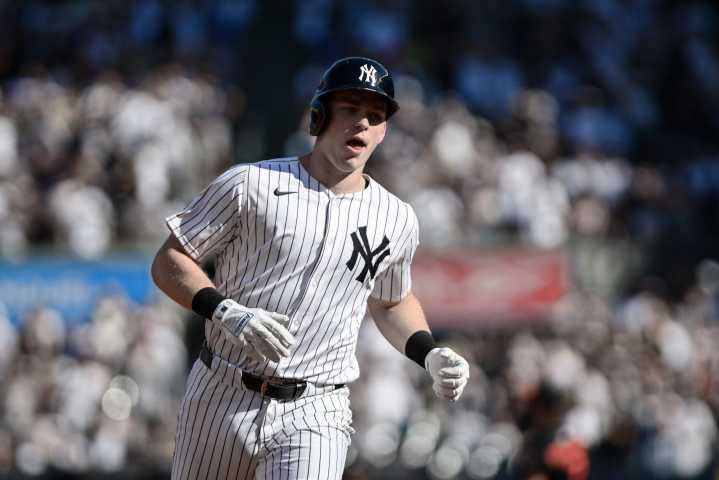 Yankees' tap star homegrown slugger at first base for Game 2 of Wild Card