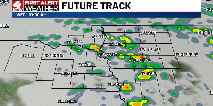 Showers continue today with warmer temperatures