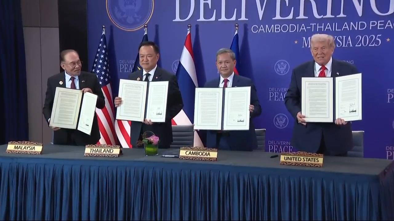 Thailand and Cambodia sign expanded ceasefire agreement, as Anwar jokes with Trump