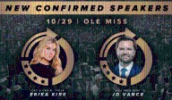 Vice President J.D. Vance, Erika Kirk bringing Turning Point USA campus tour to Ole Miss