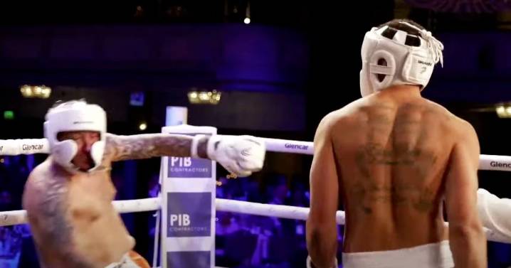 Paddy Kenny requires oxygen after he's KO'ed by Premier League cult hero