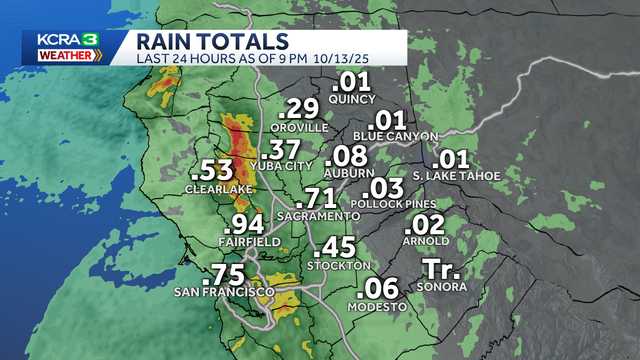 Here's how much rain and snow has fallen in Northern California