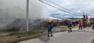 Incendio con explosión en la Población Silva Henríquez
