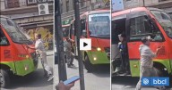 VIDEO | Violento altercado es protagonizado por conductor en Viña del Mar en contra de micro