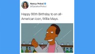 To Honor Willie Mays, Nancy Pelosi Accidentally Shares Image Of Carl From The Simpsons
