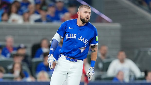 Blue Jays Nathan Lukes back in lineup for Game 2 after bruising knee
