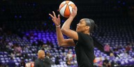 Bam Adebayo supports A’ja Wilson, Aces at Game 4 vs. Mercury