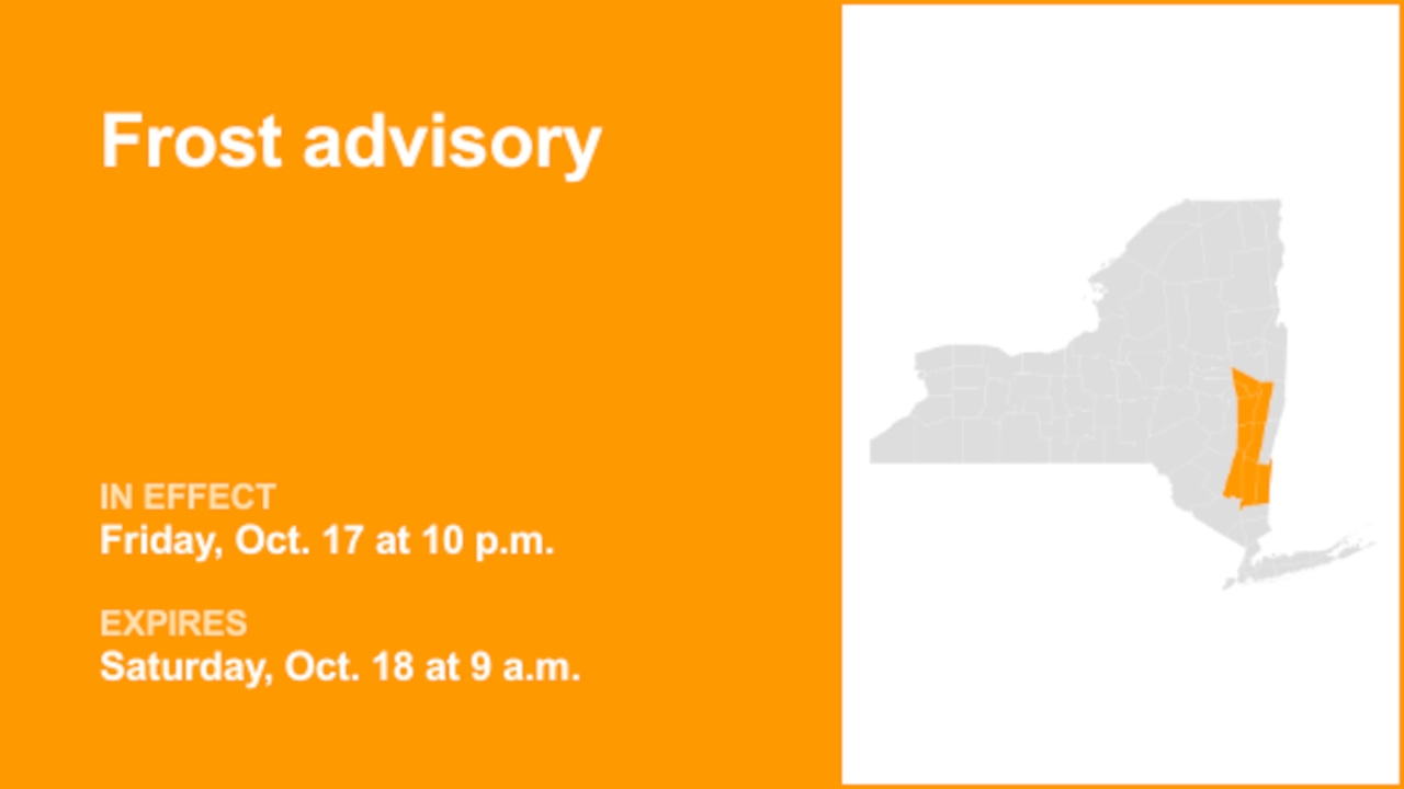 NY weather: New York under a frost advisory until Saturday morning