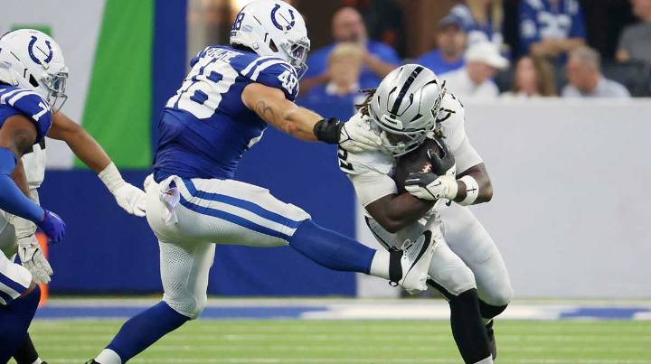 Raiders RB Ashton Jeanty is lone silver lining of dreadful start vs. Colts