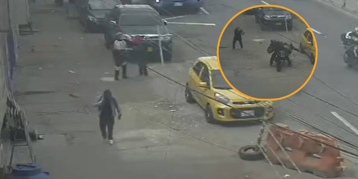 Video captó el momento exacto en que un intento de hurto terminó con un ladrón fallecido y otro herido grave en Bogotá