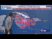 Tracking the Tropics: Tropical Storm Melissa forecast to strengthen in the coming days