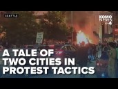Anti-ICE protesters share common goal, but tactics differ between Seattle and Portland
