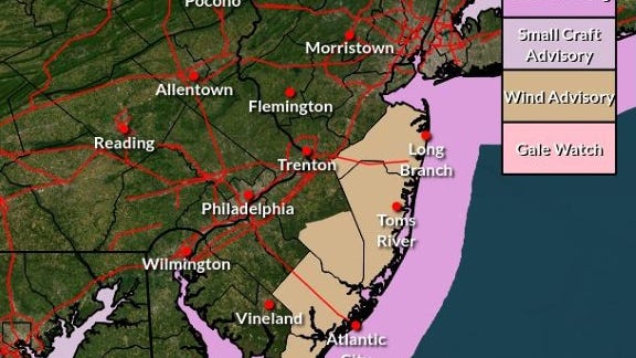 Coastal flood advisory for Delaware. See DE weather forecast