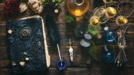 DIY A Giant Hocus Pocus-Inspired Spellbook With Dollar Tree Items