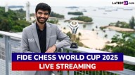 SPORTS On Which Channel FIDE Chess World Cup 2025 Live Telecast in India Will Be Available? How To Watch Chess WC Matches Live Streaming Online?