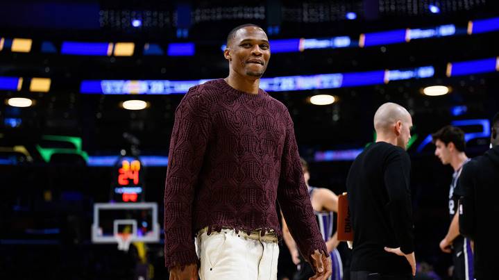 Kings’ Russell Westbrook looked like he was loving life at fan fest