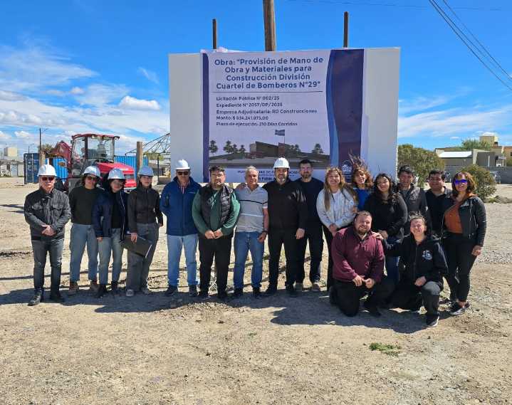 Comenzó oficialmente la obra del Segundo Cuartel de Bomberos de Pico Truncado