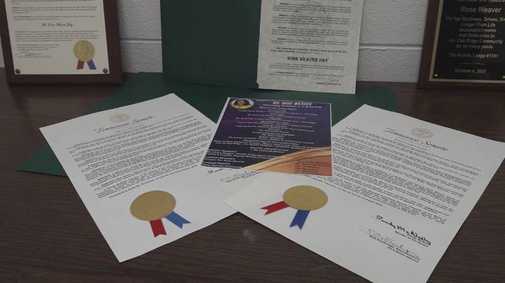 Oak Ridge native honored as Oct. 4 becomes Rose Weaver Day