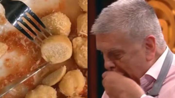 El insólito momento de Luis Ventura en MasterChef: confundió la harina y escupió sus ñoquis
