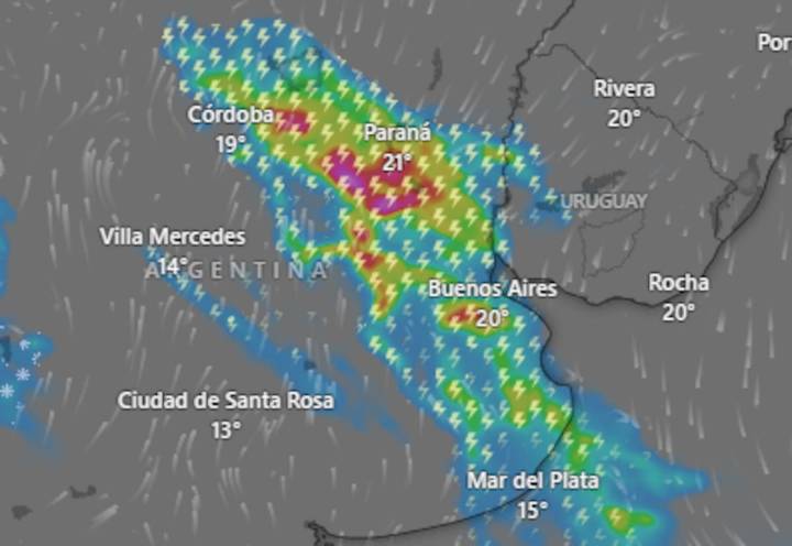 En CABA y 11 provincias. El SMN emitió una alerta naranja por tormentas severas