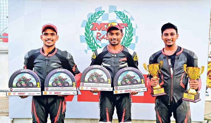 Victory for Hyderabad Racers at National Motorcycle Racing Championship; Rajender takes pole position