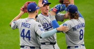 Los Angeles Dodgers hold off Brewers to win NLCS opener
