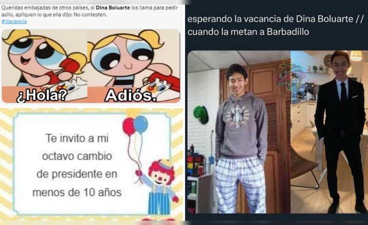 Los mejores memes que dejó la vacancia de Dina Boluarte como presidenta del Perú