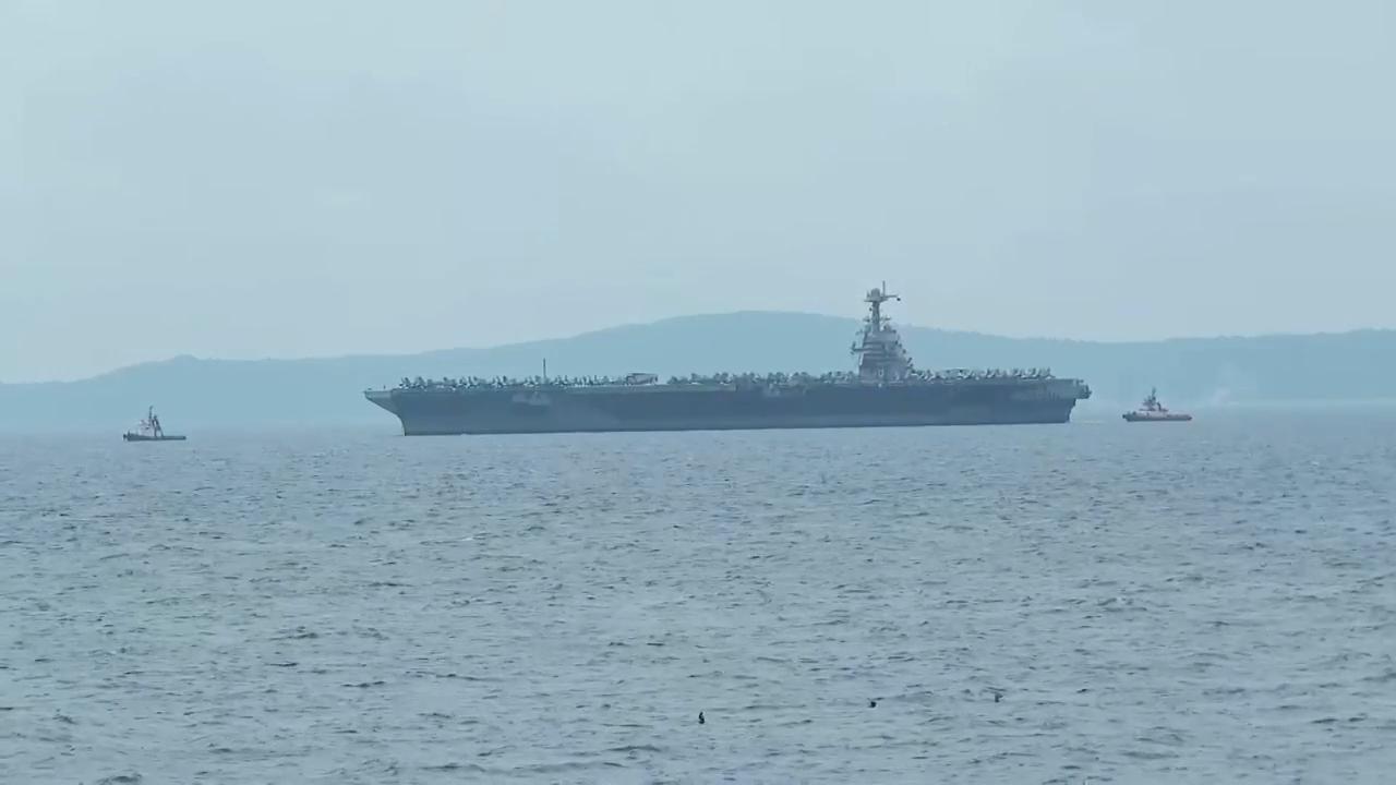 The United States’ most advanced aircraft carrier, the USS Gerald R. Ford, arrives in Split