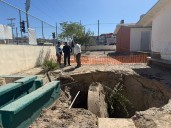 Repara Ichife socavón en Primaria Libertad de Juárez