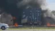 Dos camiones chocaron y se incendiaron en Campana: cinco muertos
