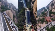 China sorprende al mundo: inauguró las escaleras mecánicas más largas del mundo al aire libre
