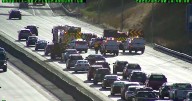 Crash on I-90 blocks 3 lanes in Spokane