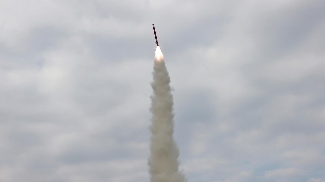 North Korea touts missile tests as Trump visits South Korea