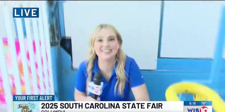 Having fun at the SC State Fair's funhouse
