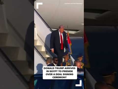 Donald Trump lands in Israel