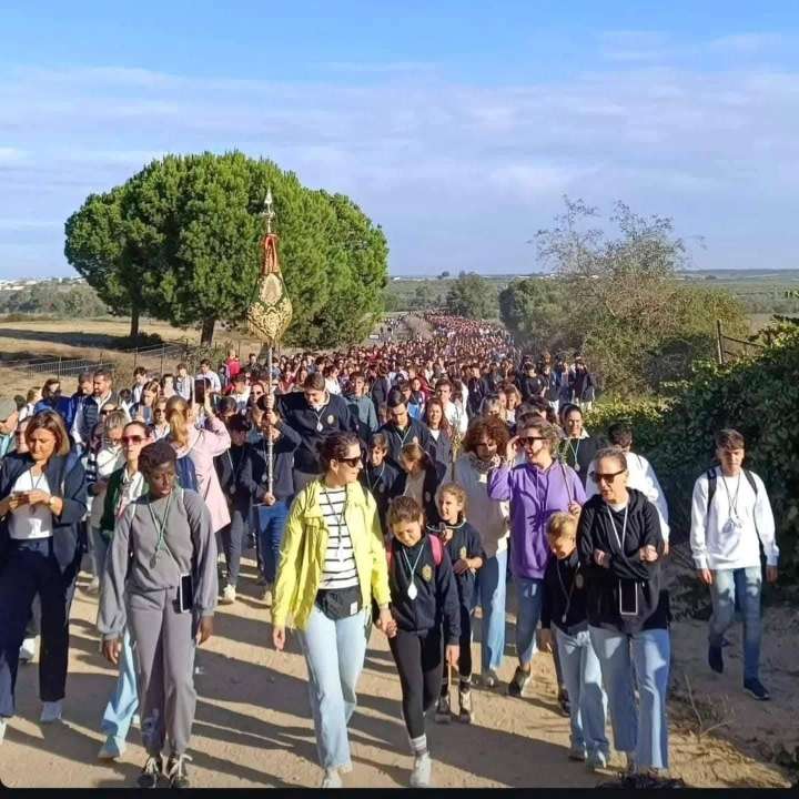 Miles de jóvenes de toda España caminan hacia el Rocío